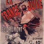Fig.4 : Affiche de l'illustrateur Jules Chéret pour la vente de "LA FRANCE JUIVE" signé Édouard Drumont, ed. Librairie Blériot. Partie concernant A. Weishaupt en page 260.