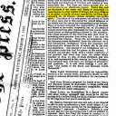 1857 - Journal "THE PRESS" Londres, n° du 7 mars 1857. L'article "Marriage of Miss Rothschild" est signalé comme une reprise du "Morning Post". Le passage commençant par "Under this roof…" commence en 3ème colonne, p.234.